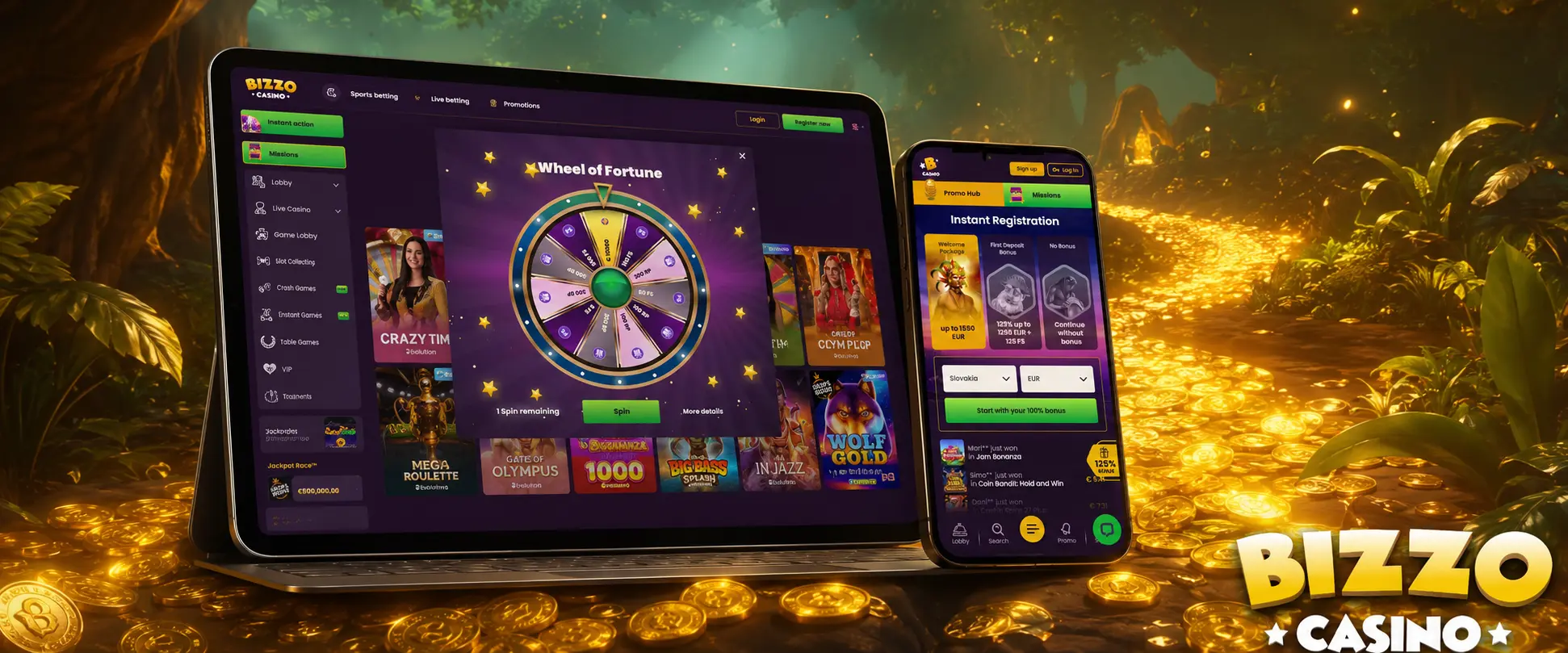 Týždenné akcie od Bizzo Casino