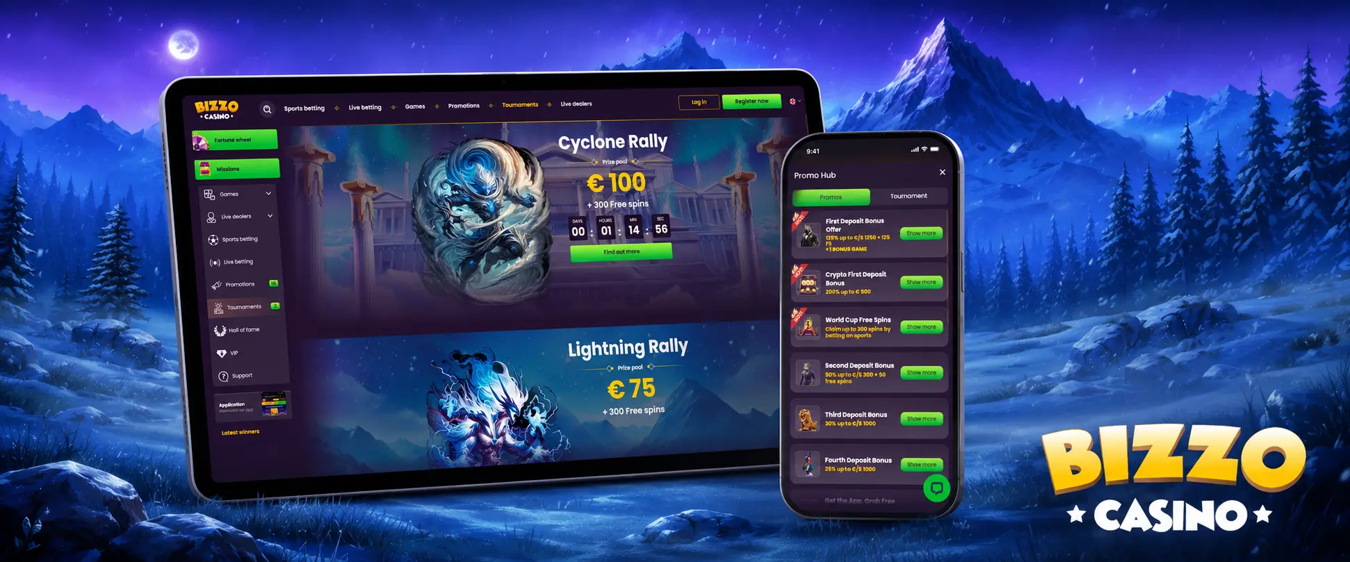 Ako sa pripojiť k živým stolom Bizzo Casino