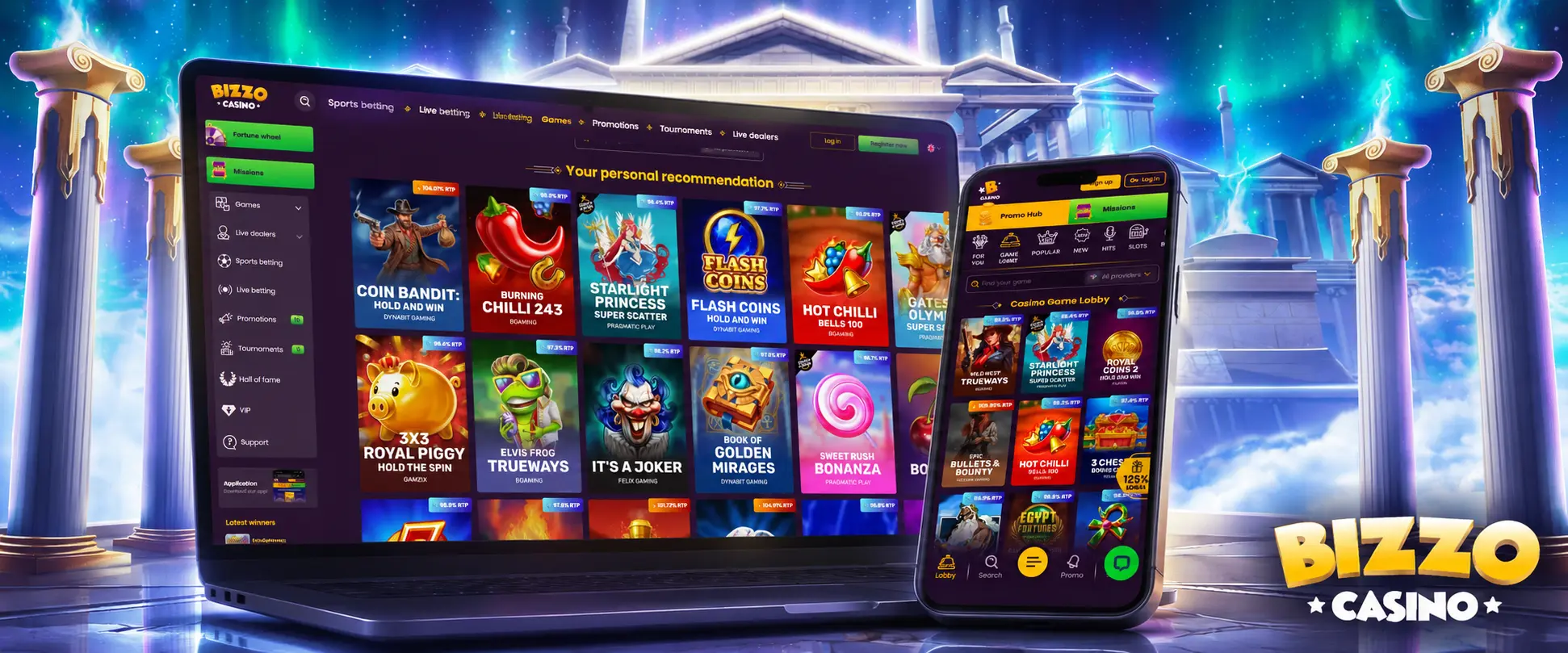 Registrácia a prihlásenie do Bizzo Casino
